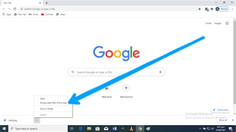How do I make Chrome always open files of this type?