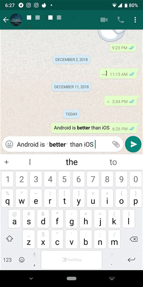 How do I make WhatsApp text bigger on Android?