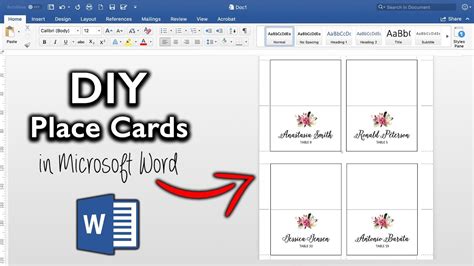 How do I make a Word card?