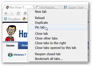 How do I make a tab permanent in Chrome?
