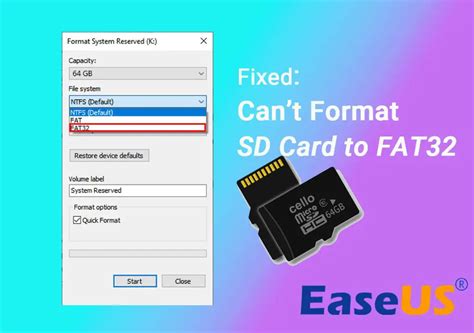 How do I make my SD card FAT32?