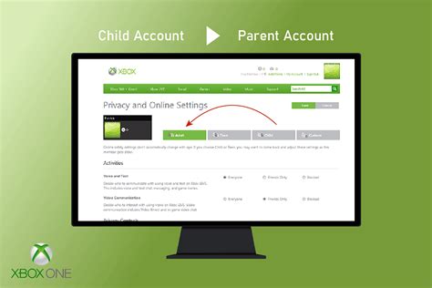 How do I make my Xbox account a parent account for my child?