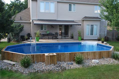 How do I make my above ground pool look like inground?