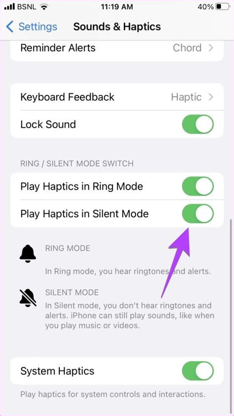 How do I make my iOS 17 vibrate on silent?