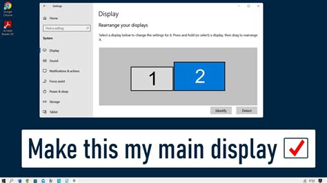 How do I make my monitor my main display?