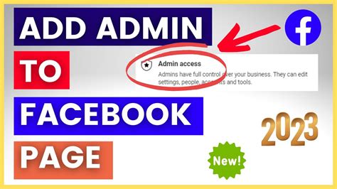 How do I make someone an admin on my Facebook page 2023?