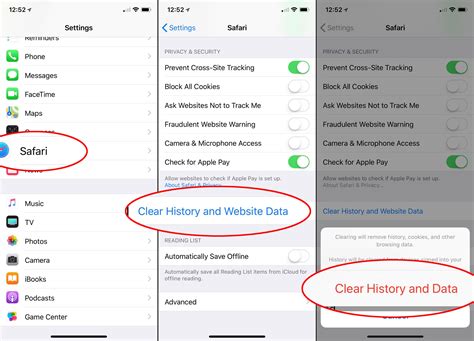 How do I make sure Safari history is deleted?