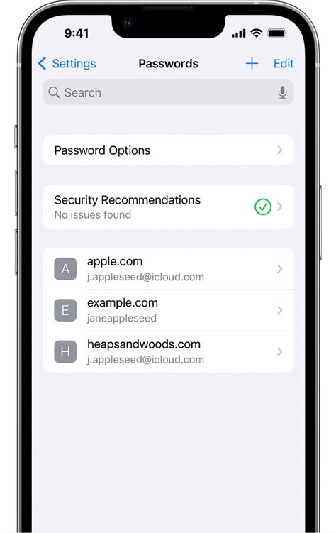 How do I manage Keychain Passwords on my iPhone?