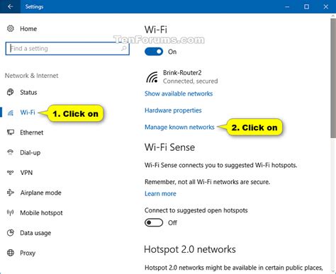 How do I manage Network settings in Windows?