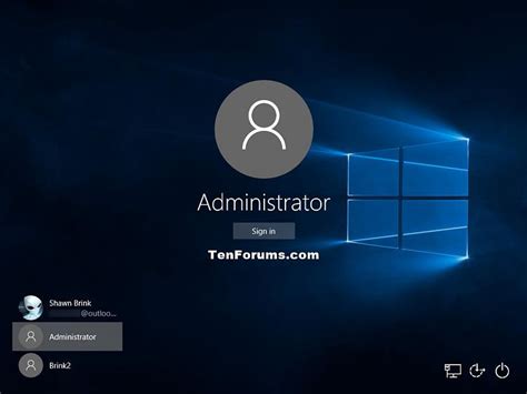 How do I manage administrator account in Windows 10?