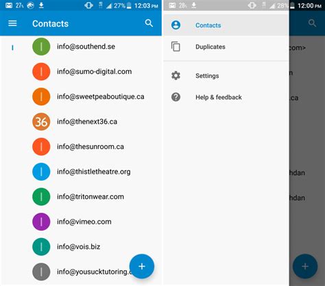 How do I manage contacts on Android?