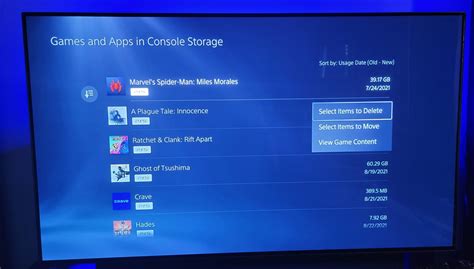 How do I manage game content on PS5?