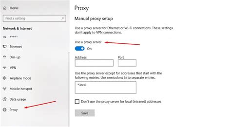 How do I manually set up SOCKS5 proxy on Windows 7?