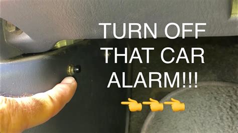 How do I manually turn off my car alarm?