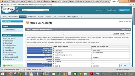 How do I merge accounts on ETAP?
