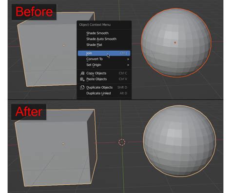 How do I merge object in Blender?