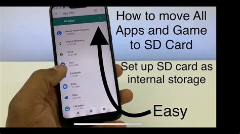 How do I move apps from main storage to SD card?