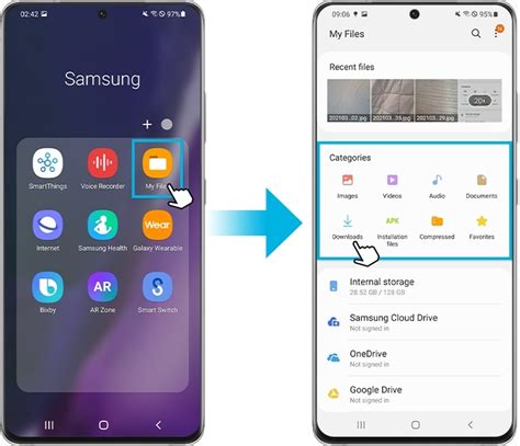 How do I open Android data folder on Samsung?