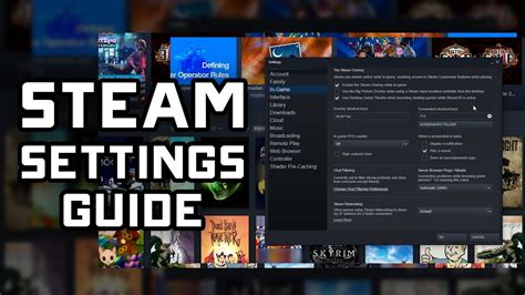 How do I open Steam settings?