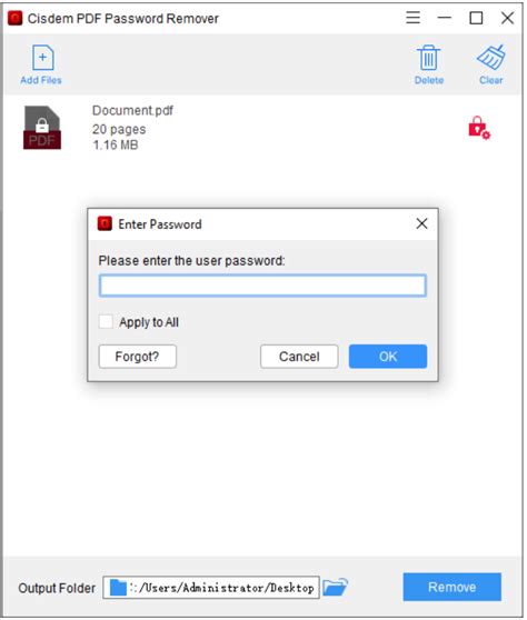 How do I open a password protected document?