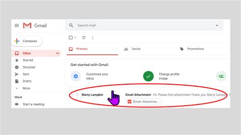 How do I open an attachment in Gmail?