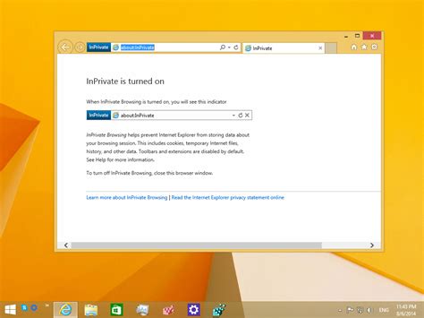How do I open inPrivate window in Internet Explorer?
