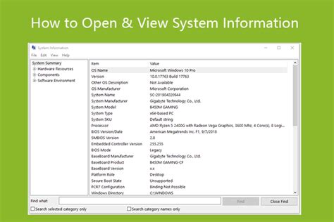 How do I open systeminfo?