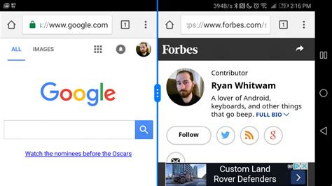 How do I open two tabs side by side?