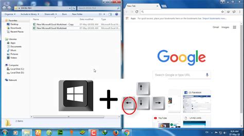 How do I open two windows side by side in Windows 10?