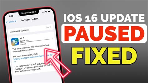 How do I pause iOS 16 update?