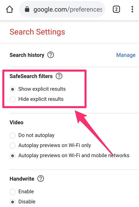 How do I permanently turn on SafeSearch?