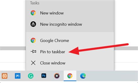 How do I pin a tab to the taskbar in Chrome?