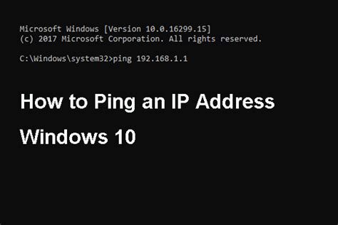 How do I ping an IP address?