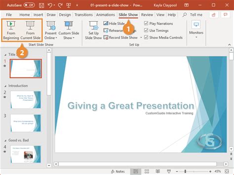 How do I play a Slide Show in PowerPoint?