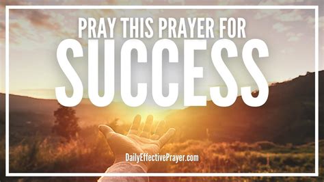 How do I pray to God for success?
