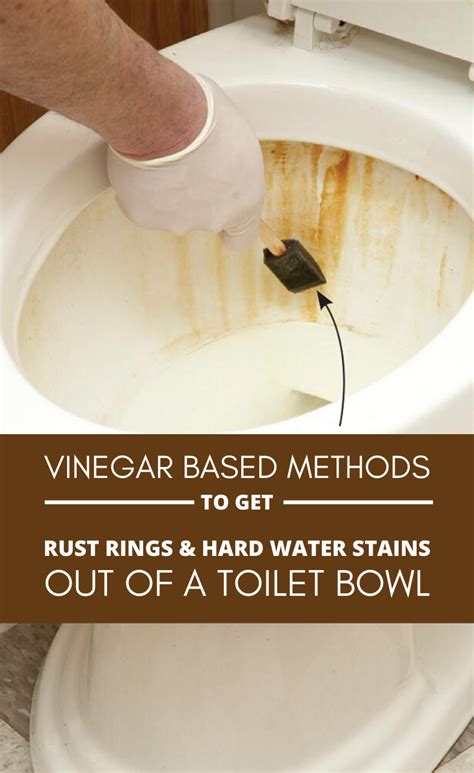 How do I prevent brown water stains in my toilet?