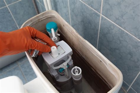 How do I prevent calcium buildup in my toilet tank?