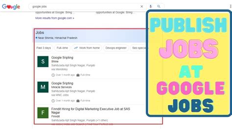 How do I publish a job on Google?