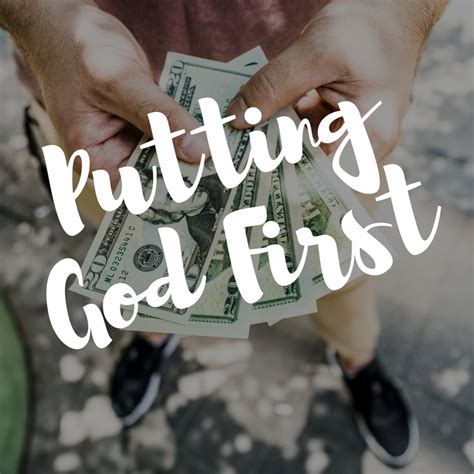 How do I put God first in my finances?