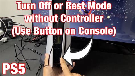 How do I put my PS5 in rest mode without a controller?