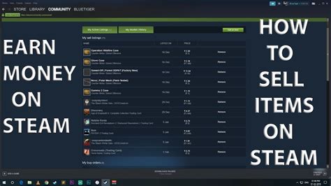 How do I quickly sell items on Steam?