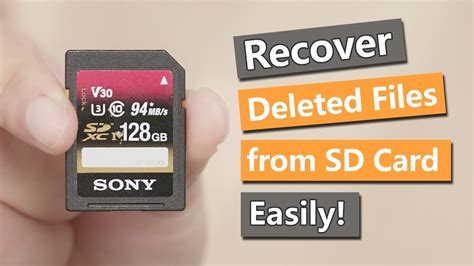 How do I recover a formatted SD card video?