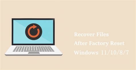 How do I recover old files after factory reset?