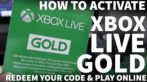 How do I redeem Xbox Live Gold?