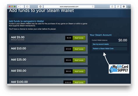 How do I redeem a Steam gift card?