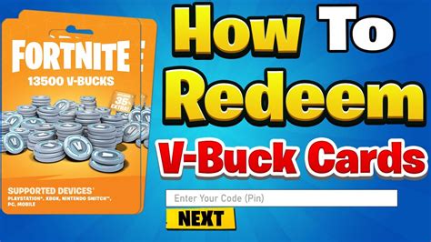 How do I redeem my V-Bucks card?