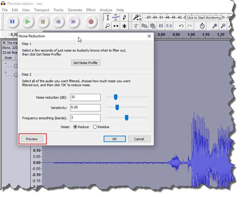 How do I reduce dB in Audacity?