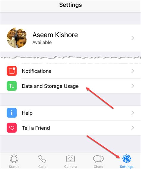 How do I reduce the size of WhatsApp on my iPhone?