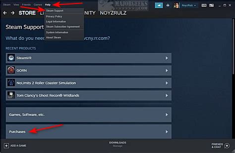 How do I refund a game and DLC on Steam?