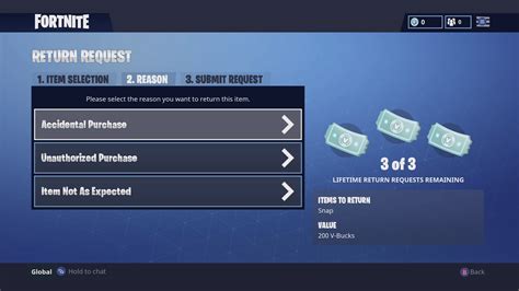 How do I refund my Fortnite account on ps5?